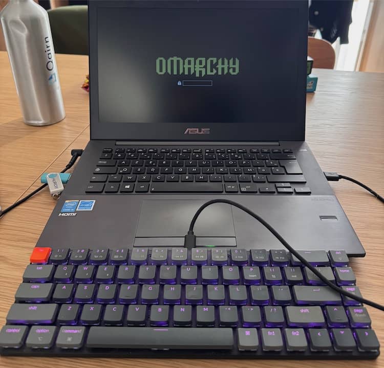 Omarchy on a laptop